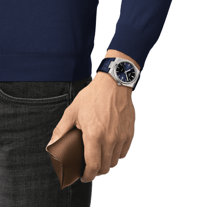 Часы Tissot PRX 39,5 мм синие кварцевые стальные T137.410.16.041.00