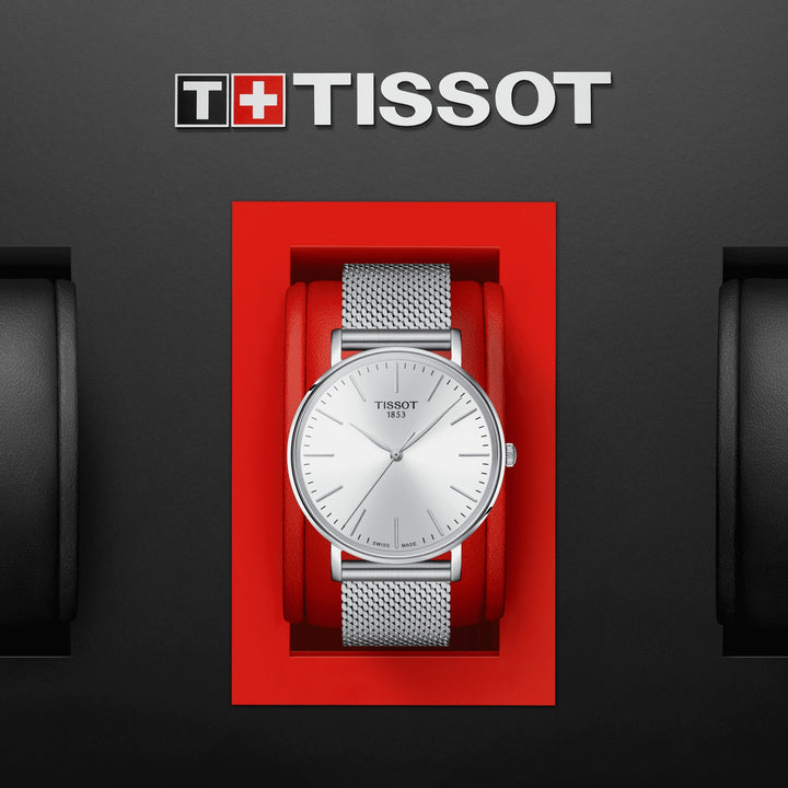 Tissot Eveytime Watch 40 mm Srebrny kwarc stal T143.410.11.011.00