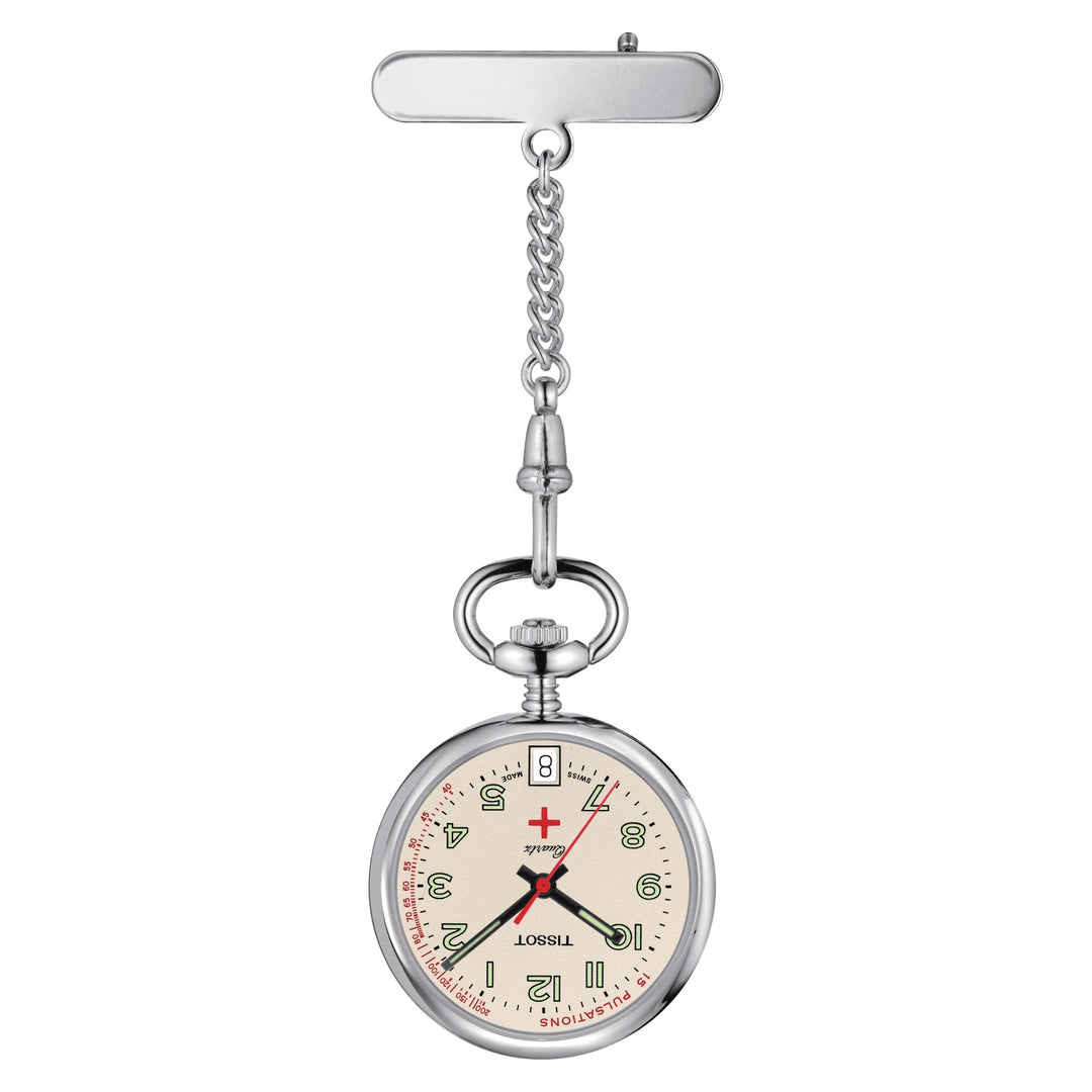 Tissot orologio da tasca Pendants Infirmiere 30mm beige quarzo acciaio T81.7.221.92 - Gioielleria Capodagli