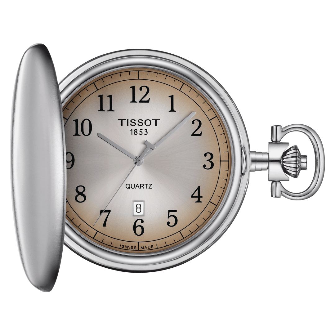 Tissot карманные часы Savonette 48,5 мм бежевый кварцевый сталь T862.410.19.292.00