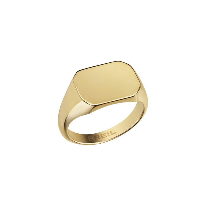 Breil Chepalier Código de anel privado Acabamento de aço IP Gold TJ3131