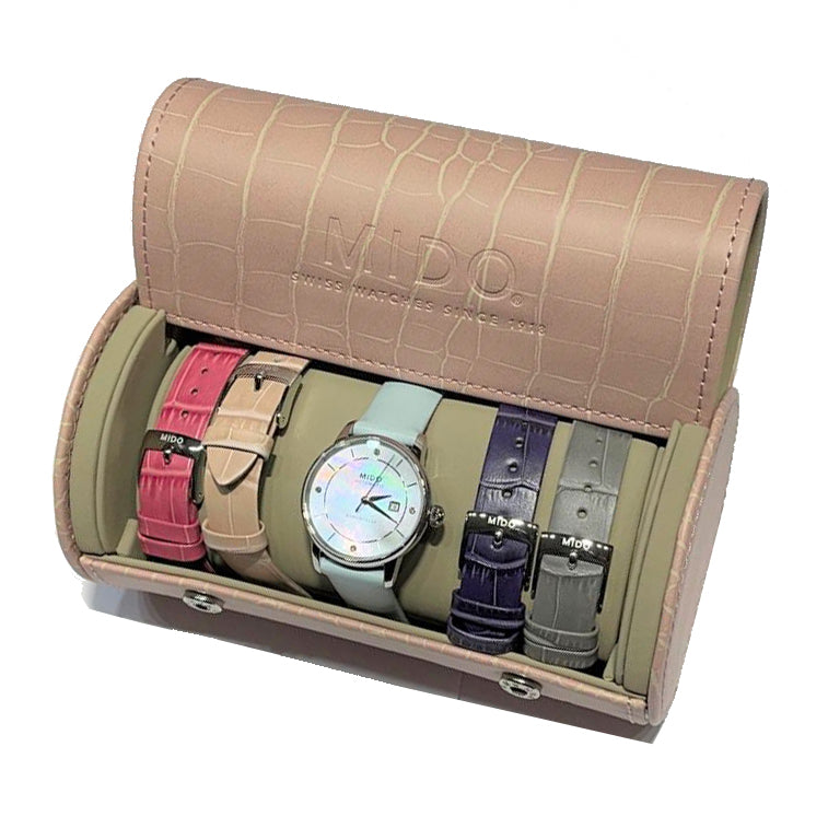 Mido घड़ी Baroncelli हस्ताक्षर लेडी रंग बॉक्स विशेष संस्करण 30mm स्वत: मोती स्टील M037.207.16.106.00