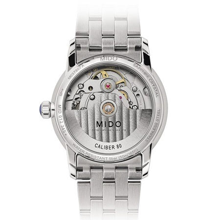 Mido relógio Baroncelli Lady Necklace 33 milímetros madrepérola diamantes automáticos aço M037.807.11.031.00