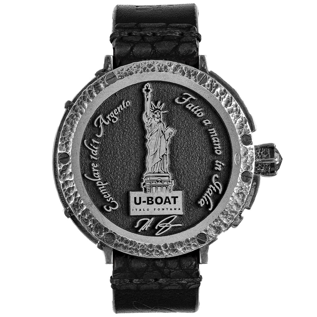 U-Boat orologio New York 925 Diamond 45mm nero automatico argento 925 NEW YORK 925