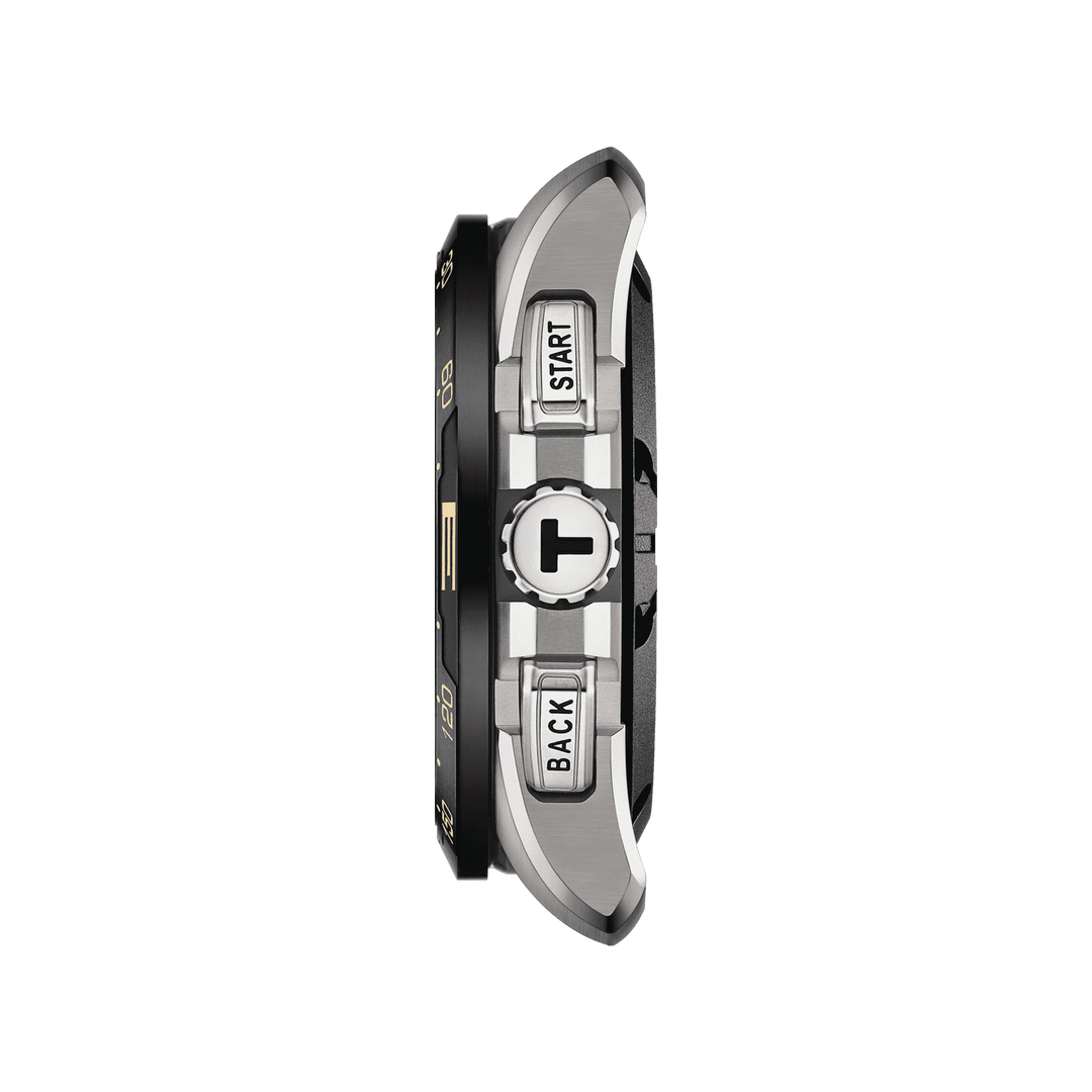 Tissot घड़ी टी-टच कनेक्ट सौर 47.5mm काला क्वार्ट्ज टाइटेनियम T121.420.47.051.07