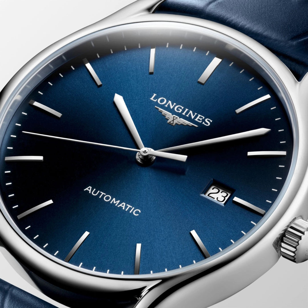 Longines lyre 40 mm horloge automatisch blauw staal L4.961.4.92.2