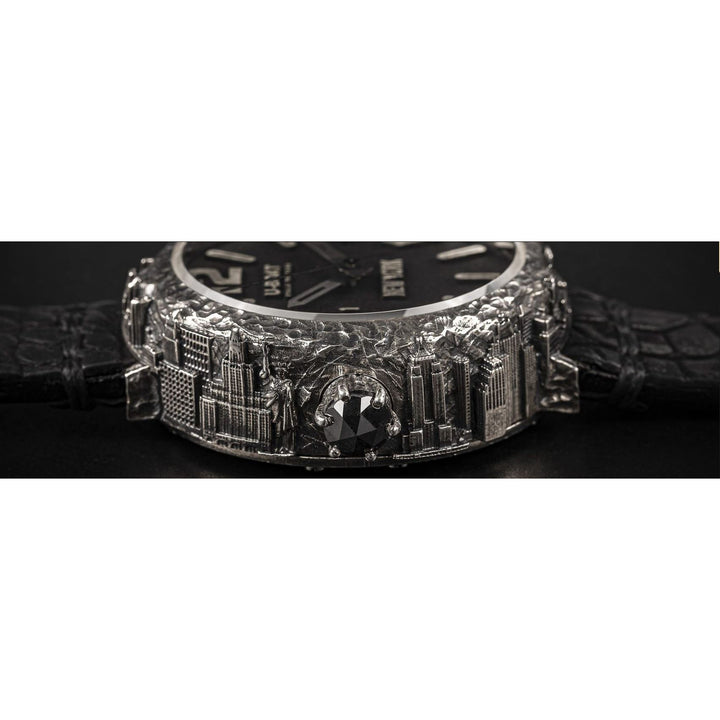 Подводная лодка нью-йоркские часы 925 Diamond 45mm Автоматическое черное серебро 925 Нью-Йорк 925
