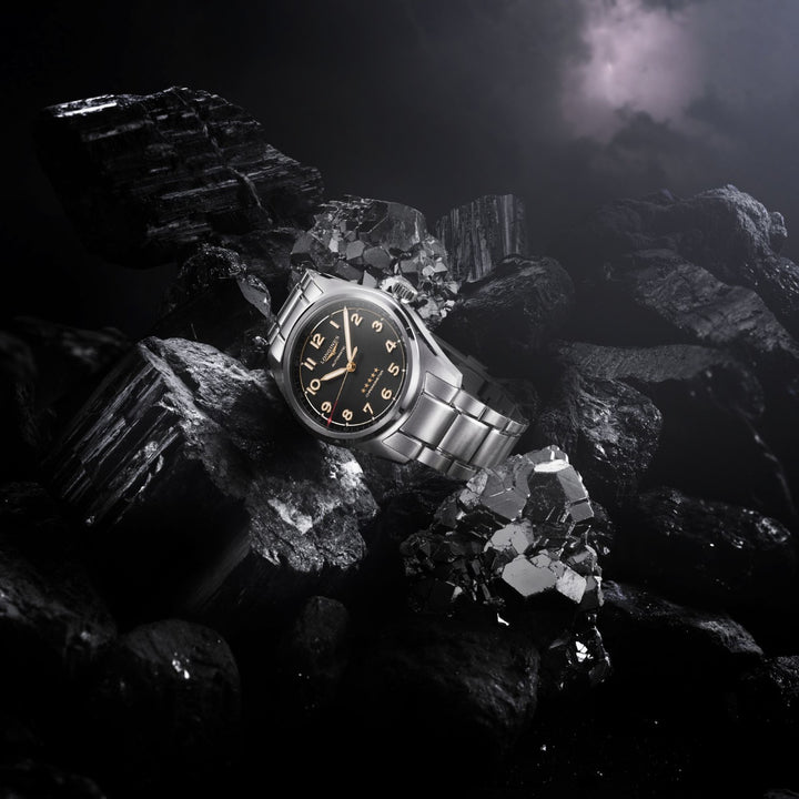 Relógio Longines Spirit 40mm cinza automático de titânio L3.810.1.53.6