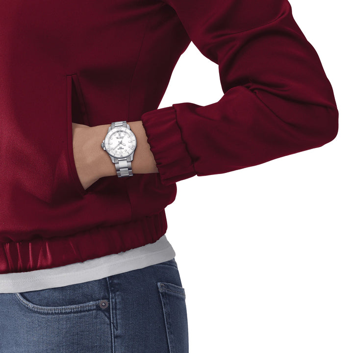 Часы Tissot Seastar 1000 36mm белый кварцевый сталь T120.210.11.011.00