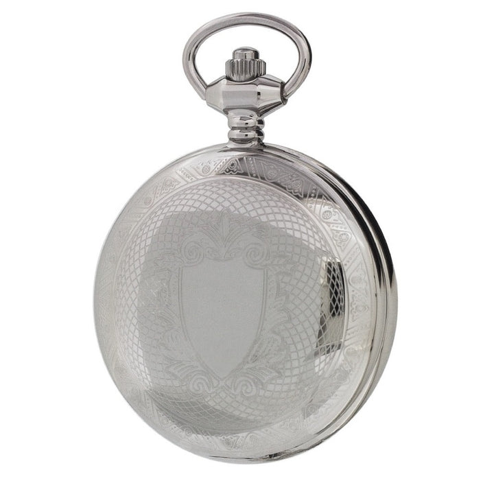 Pryngeps relógio de bolso Savonette 47 milímetros de aço de quartzo branco T079/1