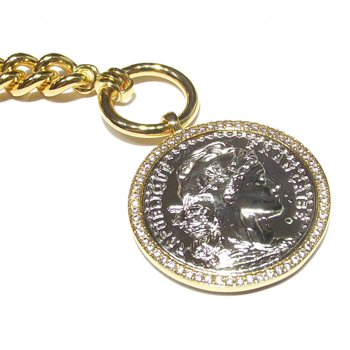 Suwerenna łańcuch bransoletki stgong moda kolekcja nastroju brązowy brązowy PVD żółte złoto J6190