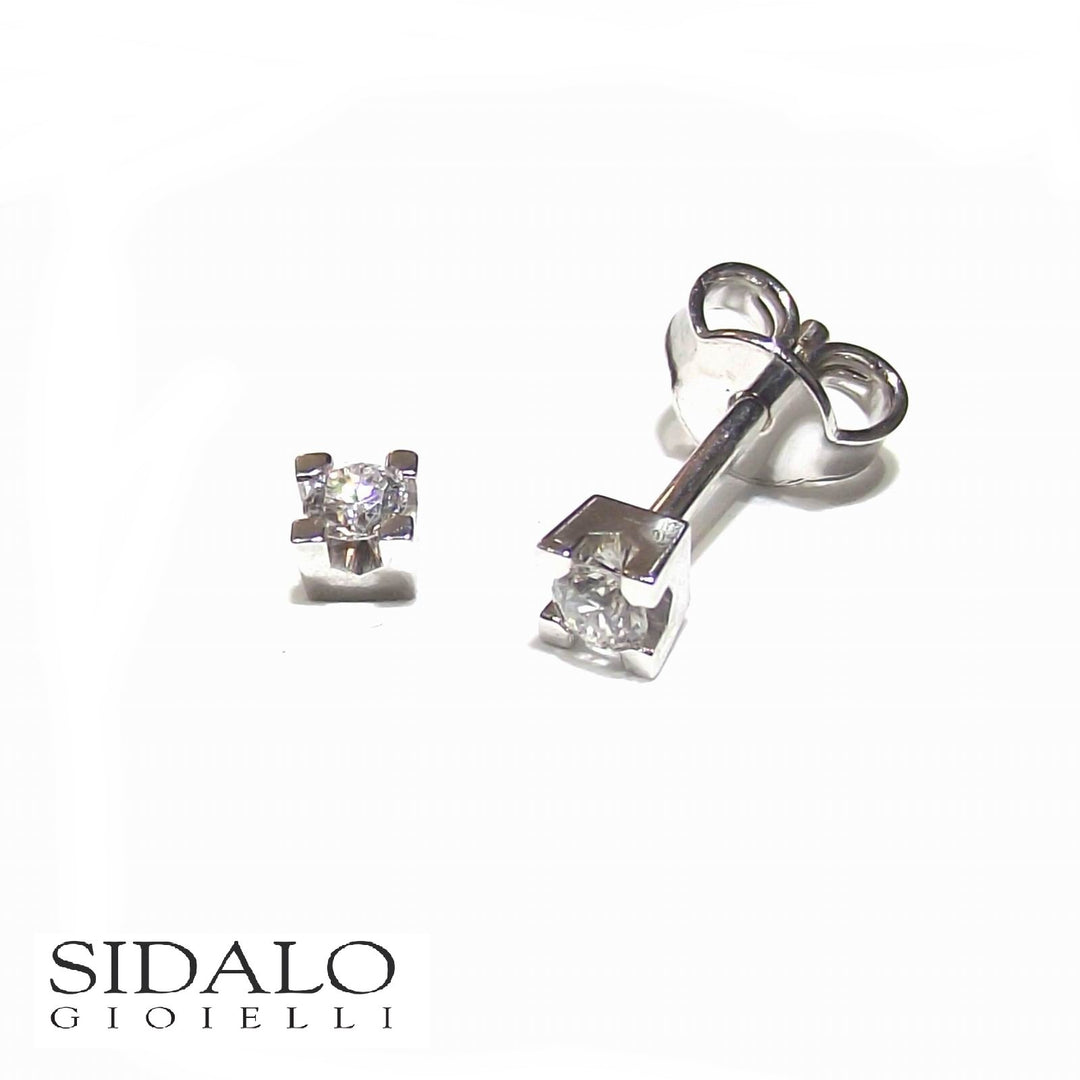 Sidalo Earrini Luce Luce Gold 18KT Diamonds 0,04CT Color G Pority vs M43-004