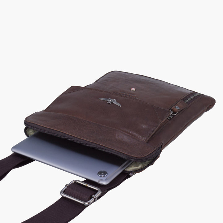 Aeronautica Militare Vintage Leather Tablet Shoulder Strap AM302-MO