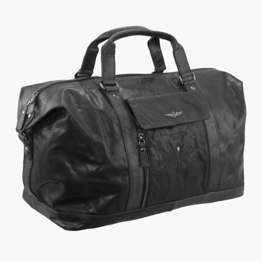 एरोनॉटिका मिलिटेयर बैग यात्रा असली लेदर विंटेज AM306-NE