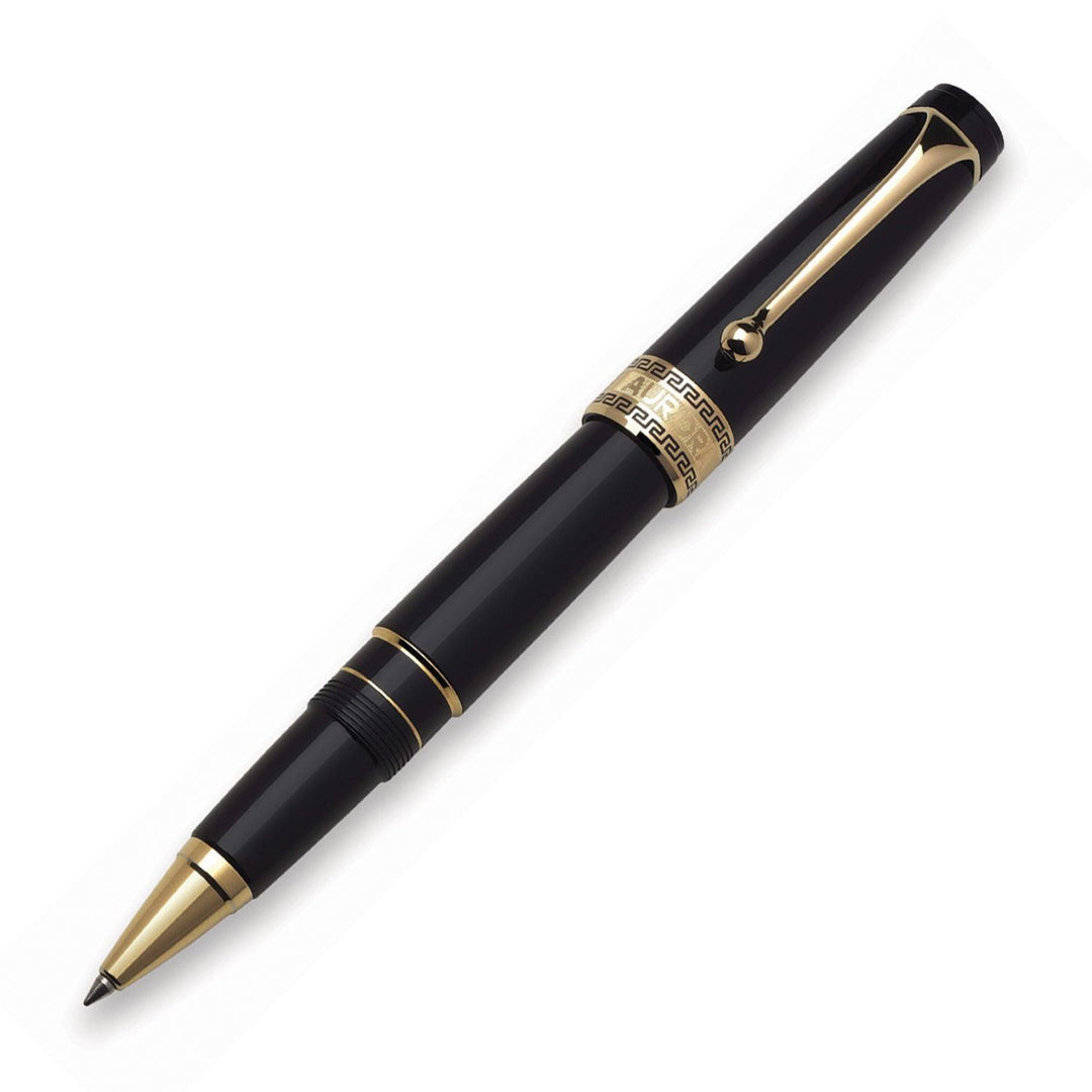Aurora Ipsilon roller in resina black finiture gold - Cartoleria Perna Aurora Ipsilon roller in resina black finiture gold - Cartoleria Perna