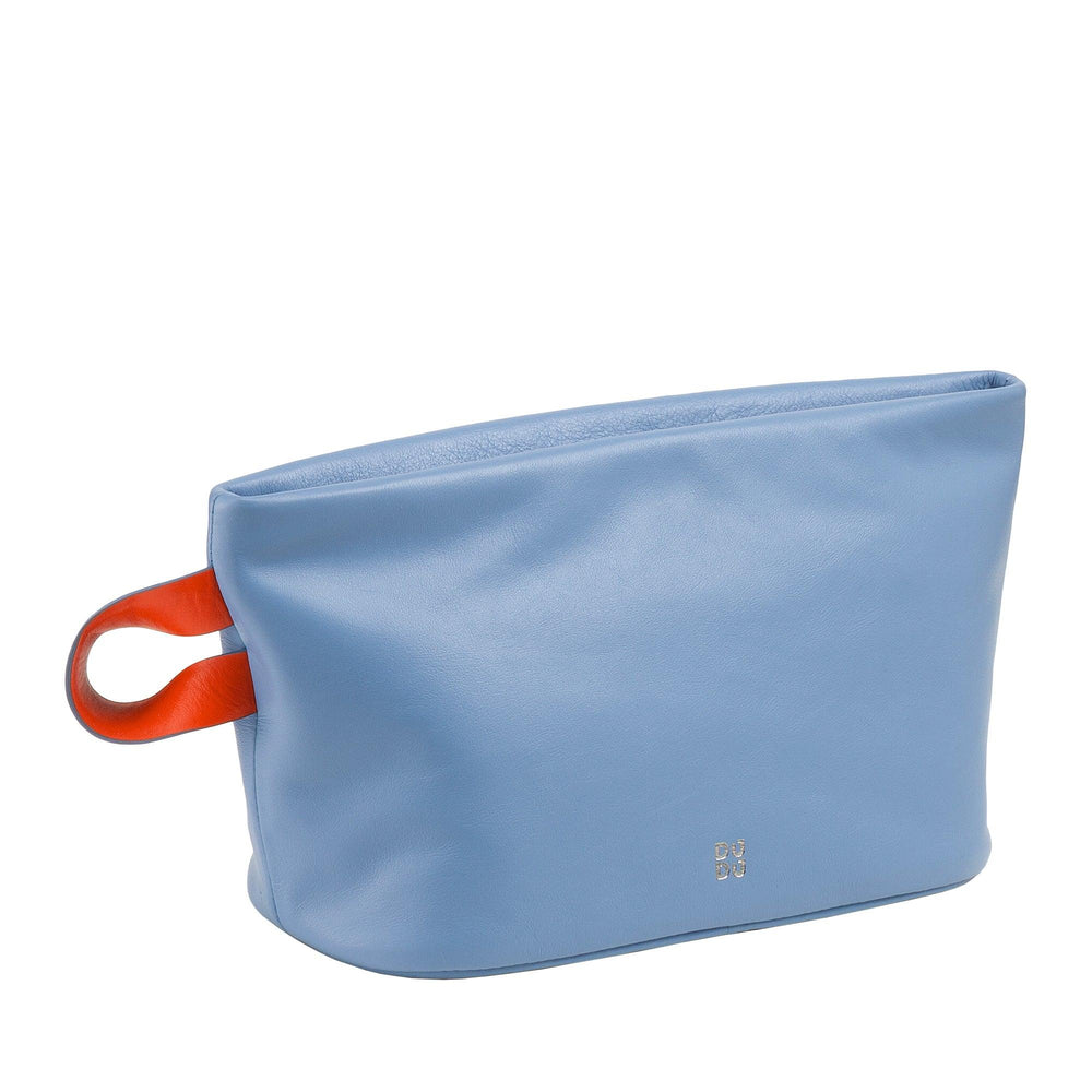 DUDU Beauty Case Donna Uomo in Pelle con Cerniera Zip, Borsa da Toilette Grande Colori Vivaci, Ideale per Viaggi, Palestra, Terme, Interno Idrorepellente - Capodagli 1937