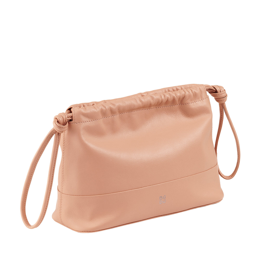 DuDu Женская сумка в мягкой кожаной сумке, цветная мешка сцепления с кулицей и плечевым ремнем