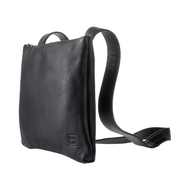 DuDu حقيبة الكتف قابل للتعديل للرجال المرأة الناعمة الجلود تصميم مسطح مع إغلاق الرمز البريدي