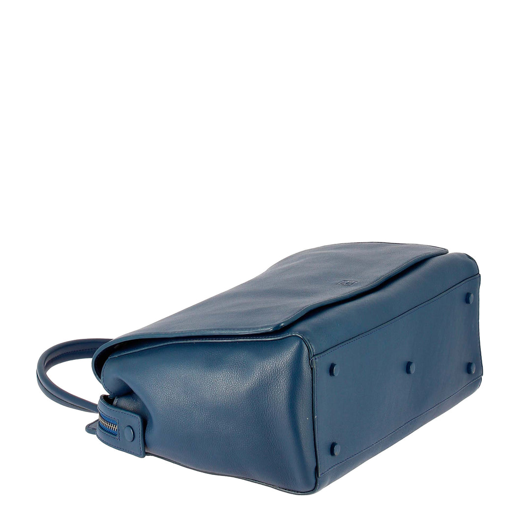 DuDu Женская сумка большого элегантного натурального кожаного мешка с двойным внешним карманом с ручкой и съемным плечевым ремнем