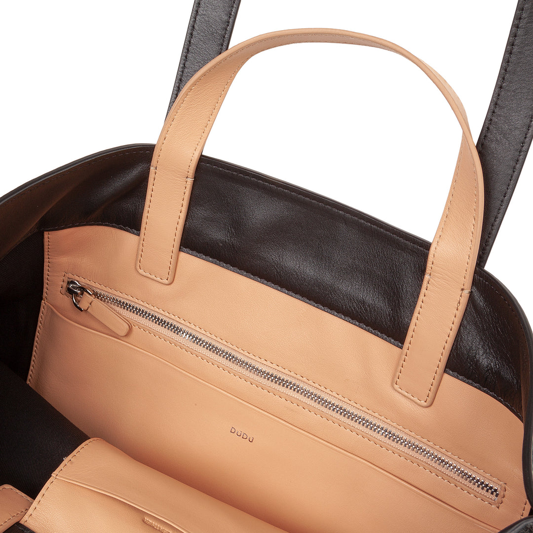 DuDu Женская сумка большого мягкого размера, Цветная кожаная сумка для покупок, Двойные ручки, Элегантная сумка для плеча, Большая сумка для рук
