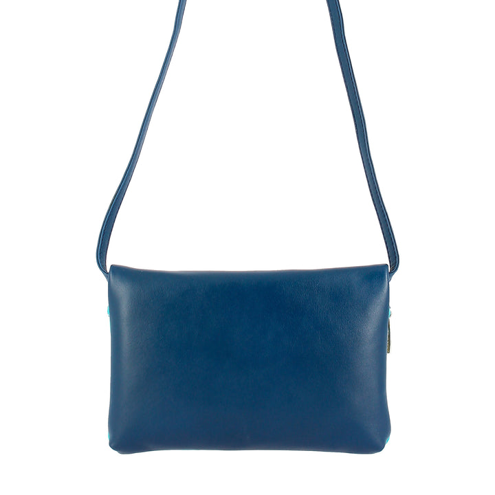 DuDu Kvinders taske i ægte skulderrem eller flerfarvet håndkoblingspose med lynlås