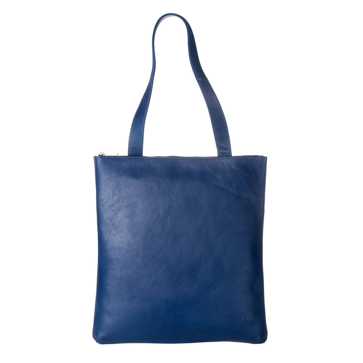 DuDu Shopper -taske med kvinder i ægte og rummeligt ægte læder med lynlås lynlås lukning