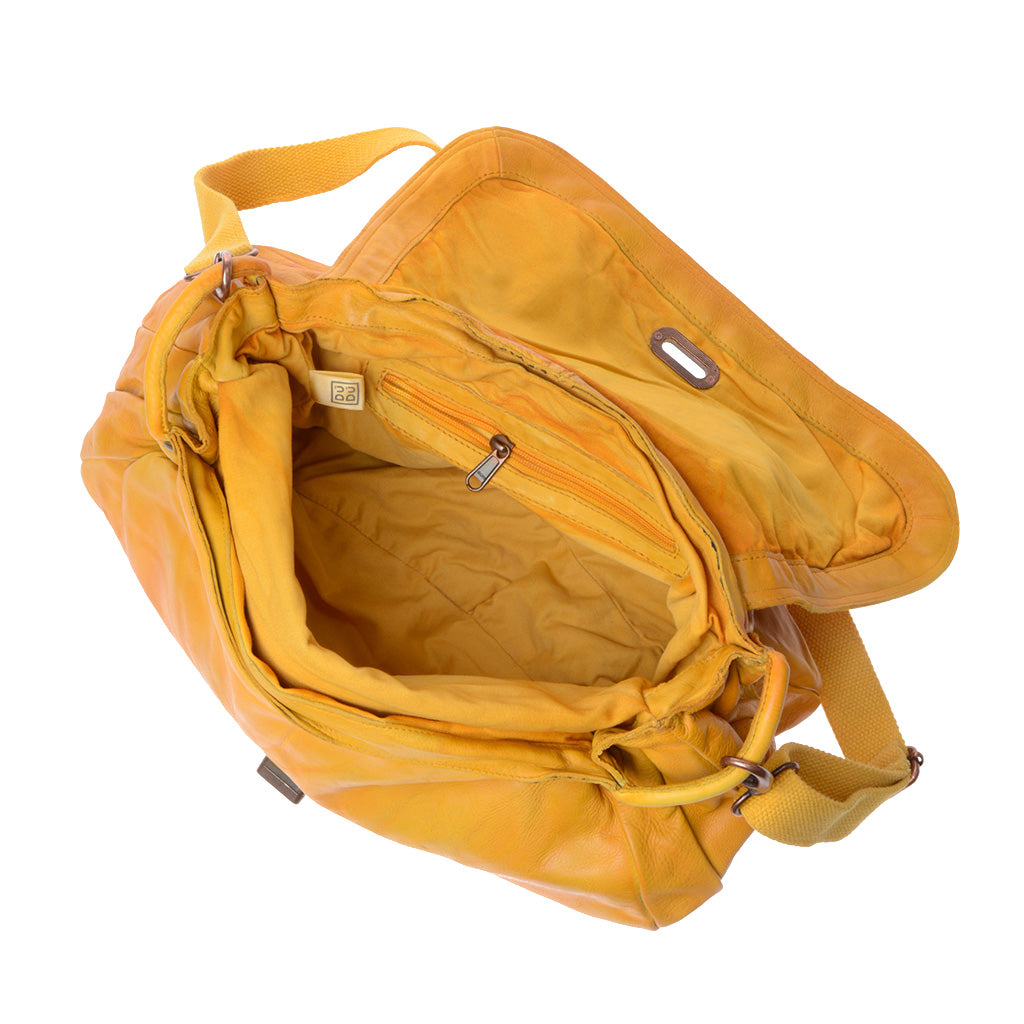 Большая сумка для плеча с окрашенной кожей в одежде с хлопчатобумажной мукой DuDu
