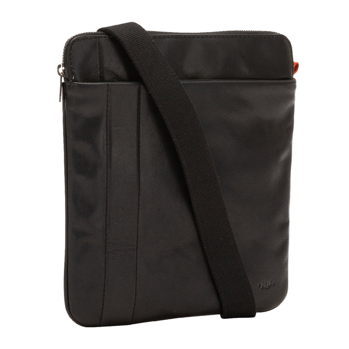 Nuvola Leder Umhängetasche Männer Tasche im eleganten Ledertasche iPad® Tablet mit Reißverschluss Reißverschluss