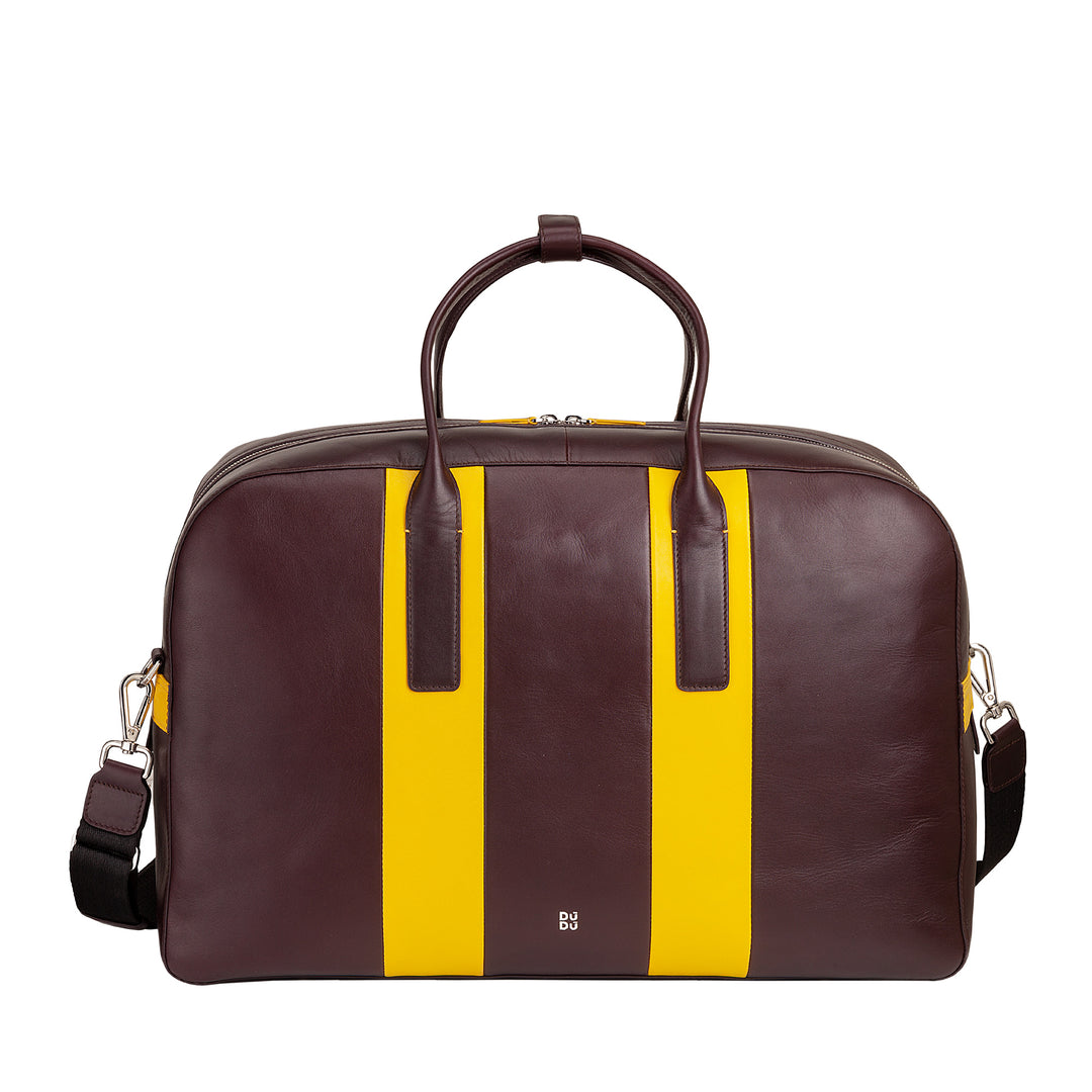 DuDu Travetová taška na koženou koženou koženou, víkendovou tašku pro 32l dámské pánské mužské pánské, 49 cm cestovní taška