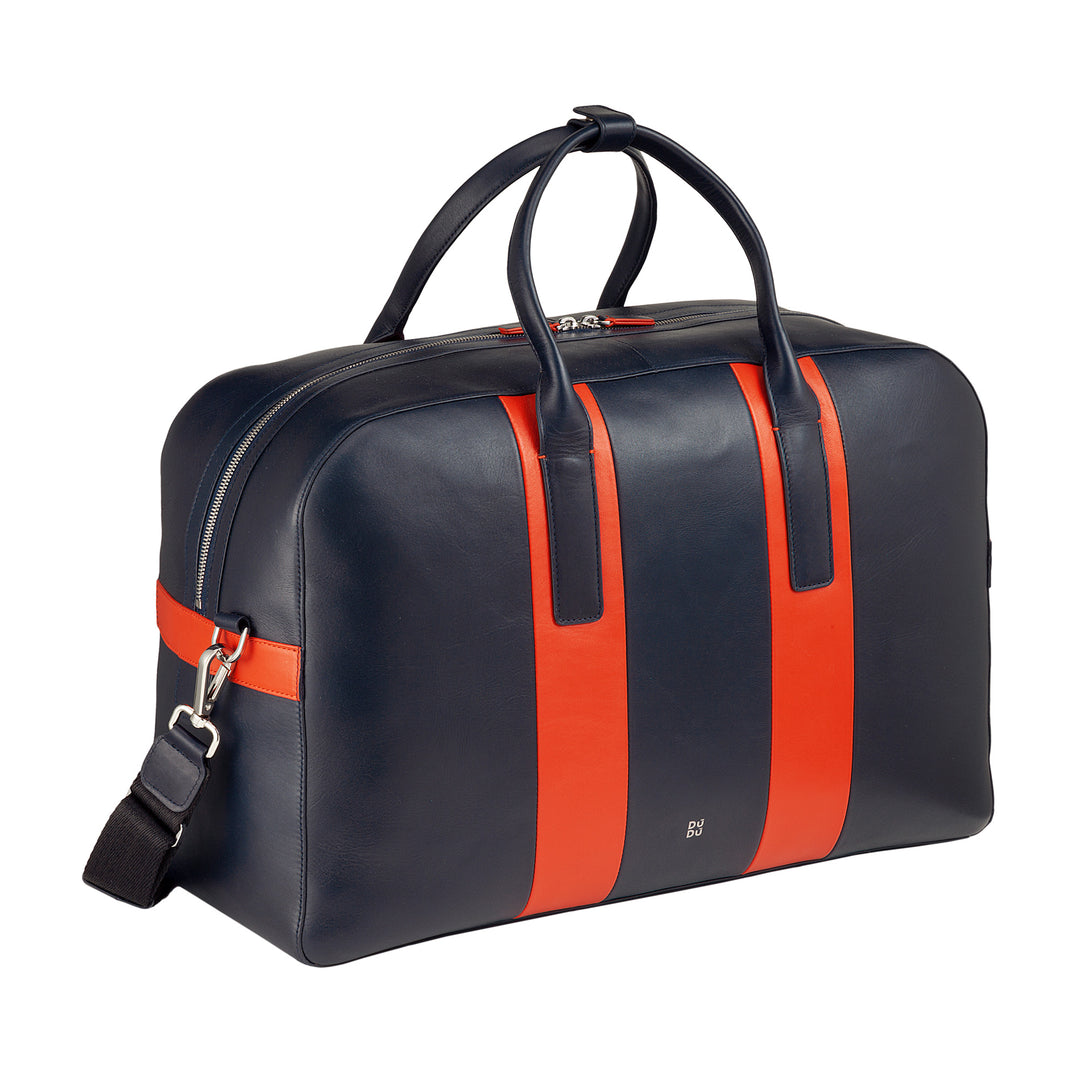 DuDu حقيبة سفر جلدية للكتف ، حقيبة نهاية الأسبوع للسيدات 32L كبير ، حقيبة سفر Weekender 49cm