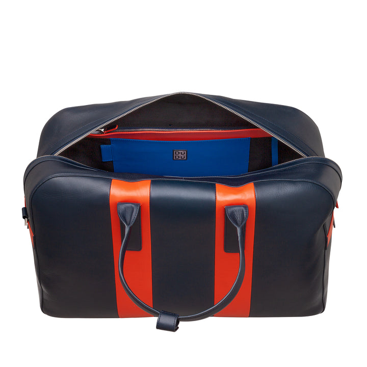 DuDu حقيبة سفر جلدية للكتف ، حقيبة نهاية الأسبوع للسيدات 32L كبير ، حقيبة سفر Weekender 49cm