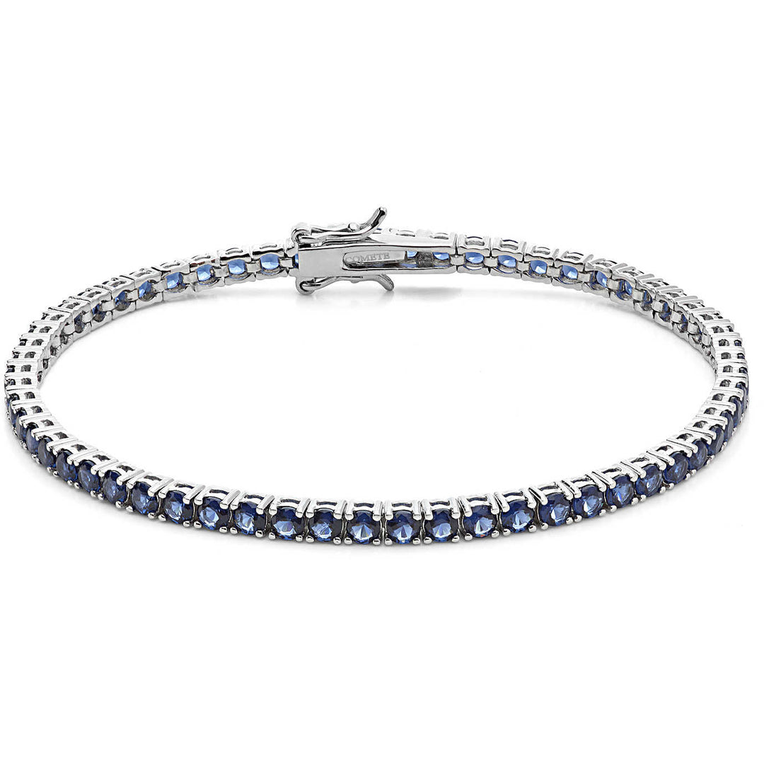 Cometas pulseira de tênis prata 925 zircão azul UBR 988 M18