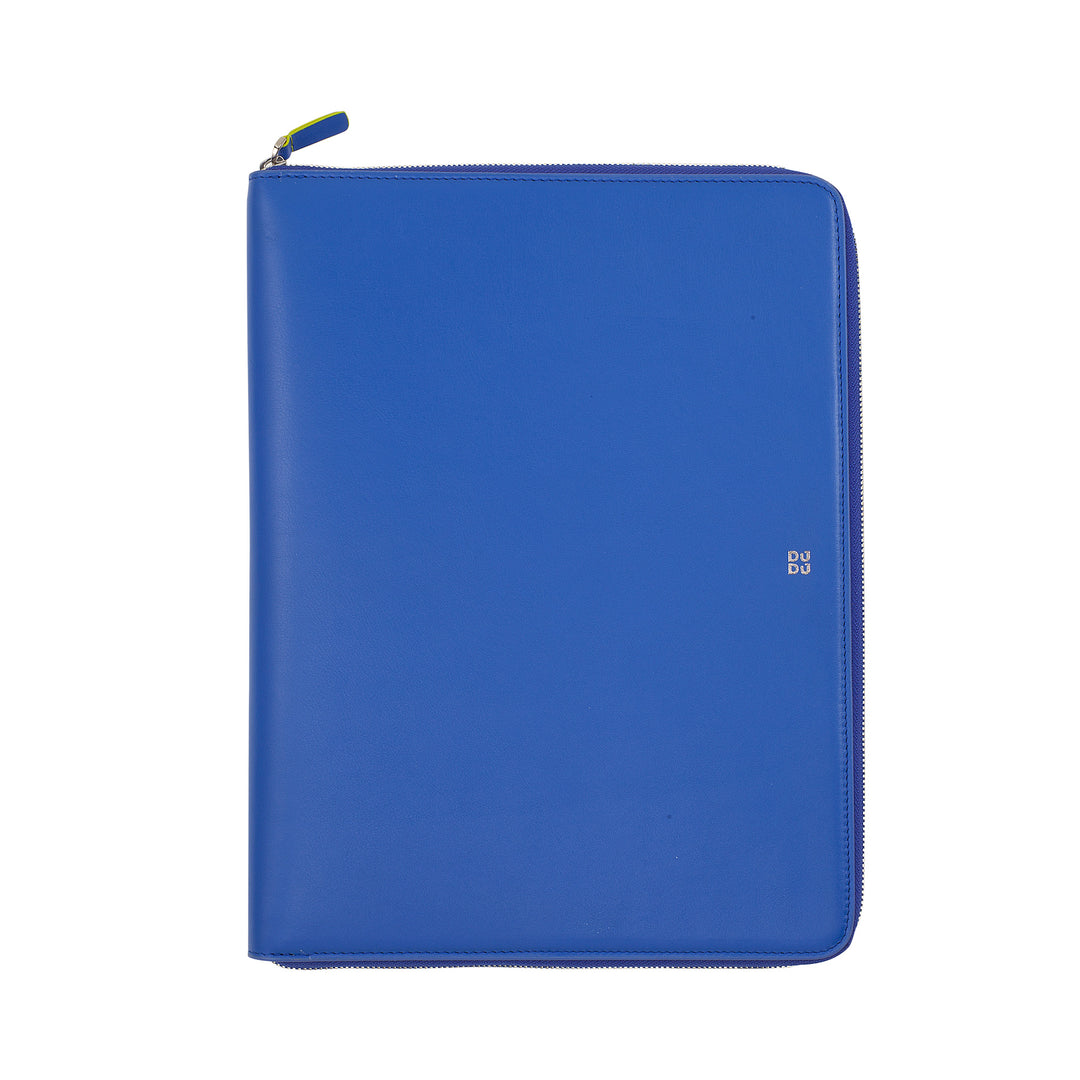 DUDU Cartella Portadocumenti A4 in Pelle Portablocco da Ufficio Cartellina  Porta Tablet iPad Multicolore con Zip – Capodagli 1937
