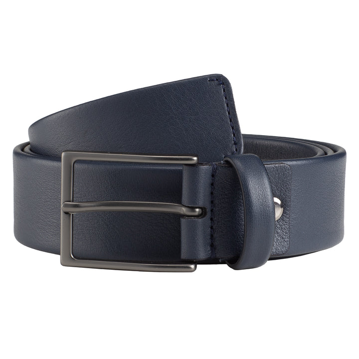 Nuvola Leather Belt Man In Made In Italy Ital Leather和Ardiglione帶扣3.5mm寬度優雅