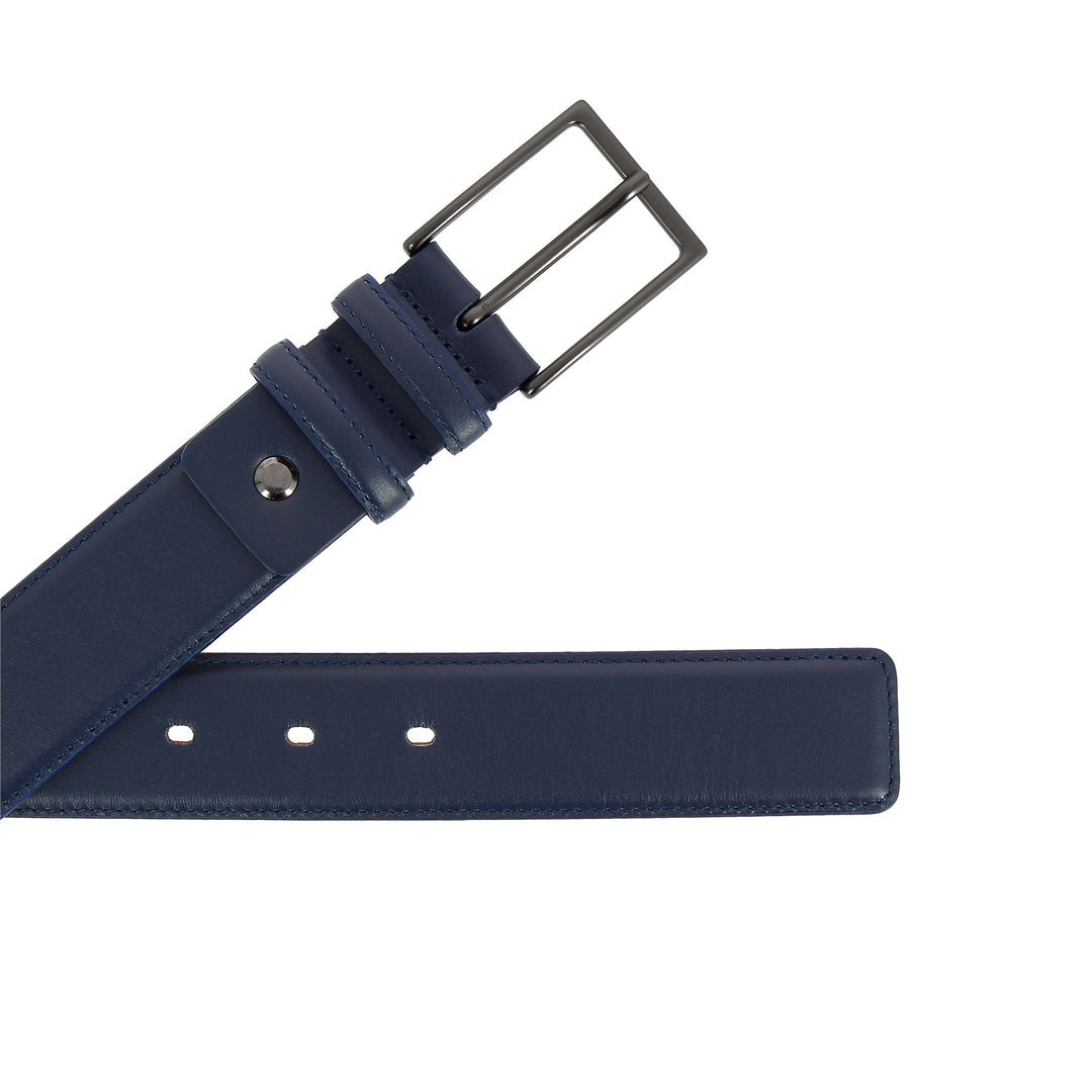 Nuvola Pelle Cintura da Uomo in Pelle Morbida made in Italy Elegante H 34mm con Fibbia in Metallo