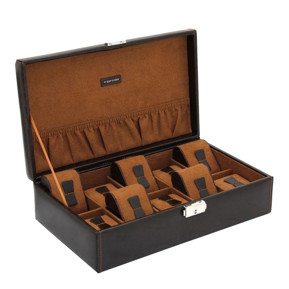 Cofanetto porta orologi Friedrich23 10 posti Testa di moro 20068-3 - Capodagli 1937