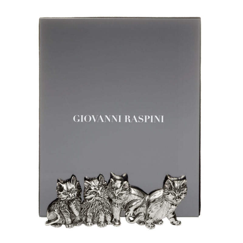 Giovanni Raspini Gatti Glass 16x20cm Bronse White B0364