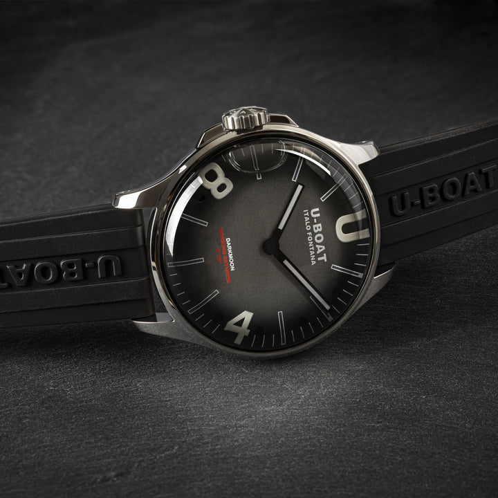 U-BOAT relógio Darkmoon cinza SS 44mm cinza quartzo aço 9149