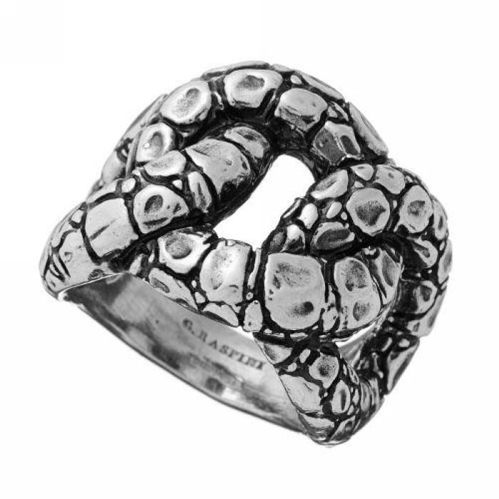 Giovanni Raspini anello coccodrillo argento misura 16 9260/16 - Gioielleria Capodagli