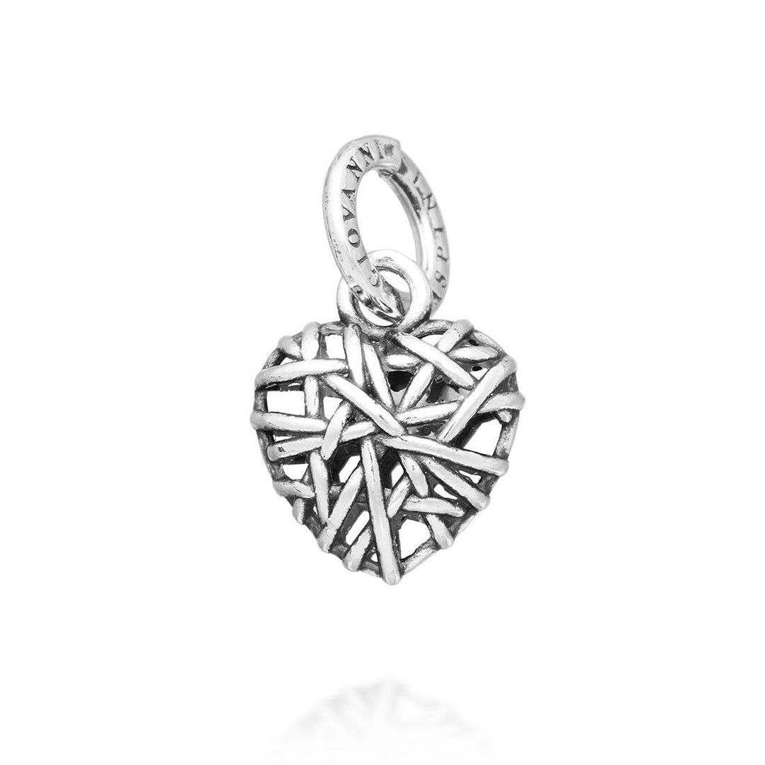 Giovanni Raspini charm ciondolo Cuore Intrecci Grande argento 925 11619 - Capodagli 1937