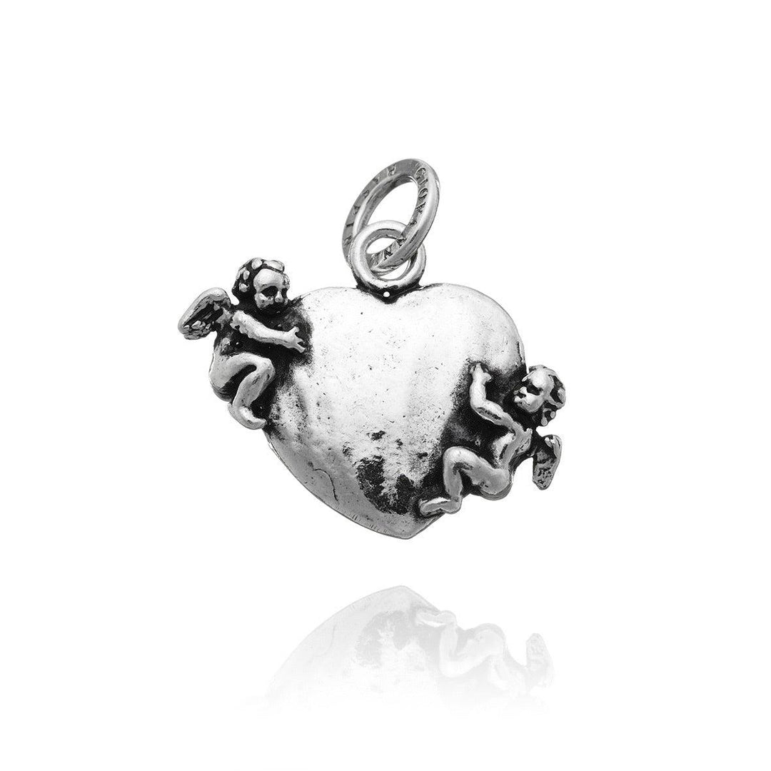 Giovanni Raspini charm Cuore con Angeli argento 925 6097 - Gioielleria Capodagli