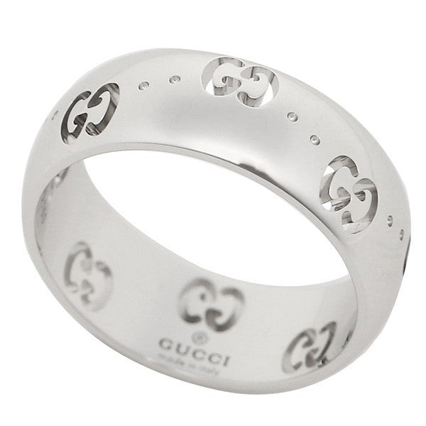 Gucci anello Icon Bold oro bianco 18kt misura 15 246470 J8500 9000 - Gioielleria Capodagli
