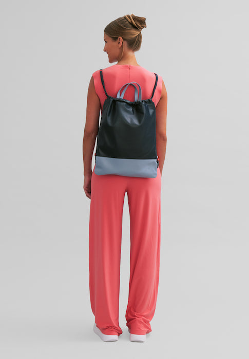 DuDu Mochila de couro para mulheres esportes de moda Bolsa de bolsa com cordão e ombros de couro fino