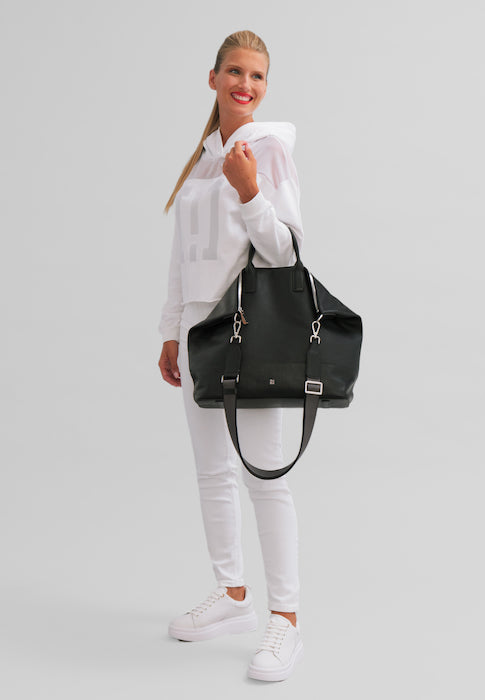 DuDu 여성용 큰 부드러운 가죽 가방, 분리 가능한 스트랩이 있는 대용량의 크로스 오버 핸드백, 두 개의 핸들과 Zip 클로징이 있는 핸드백