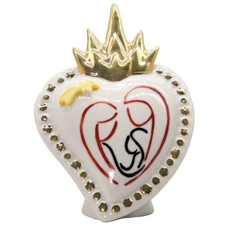Sacred Heart Sbordone H. 13 ס"מ חרסינה חרסינה קישוט זהב KN13