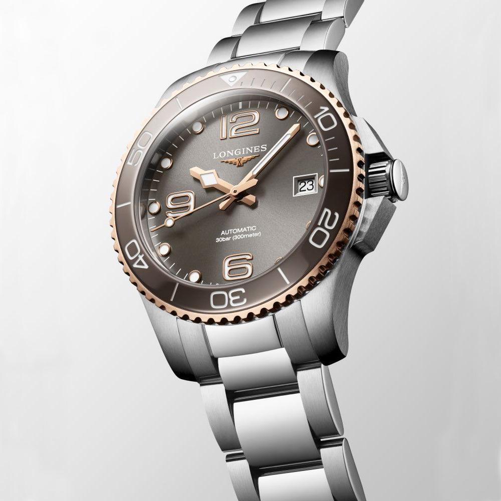 Longines orologio HydroConquest 39mm grigio automatico acciaio L3.780.3.78.6 - Capodagli 1937