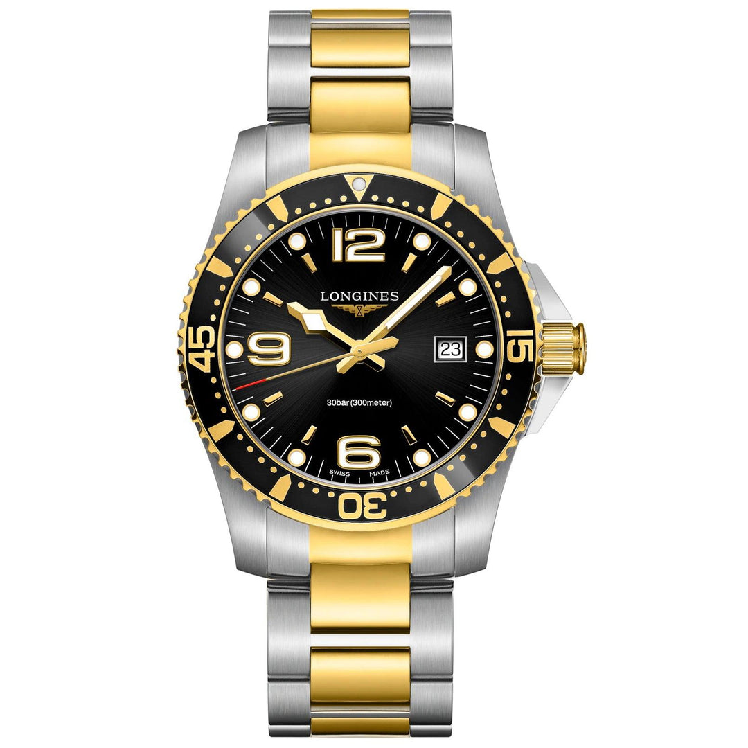 Longines orologio HydroConquest 41mm nero acciaio finitura PVD oro
