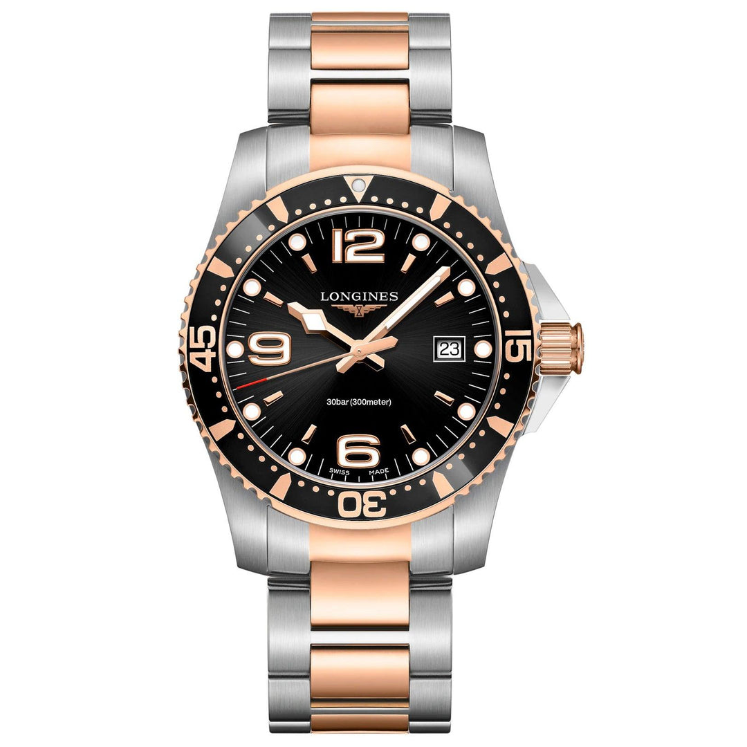 Longines orologio HydroConquest 41mm nero quarzo acciaio finitura