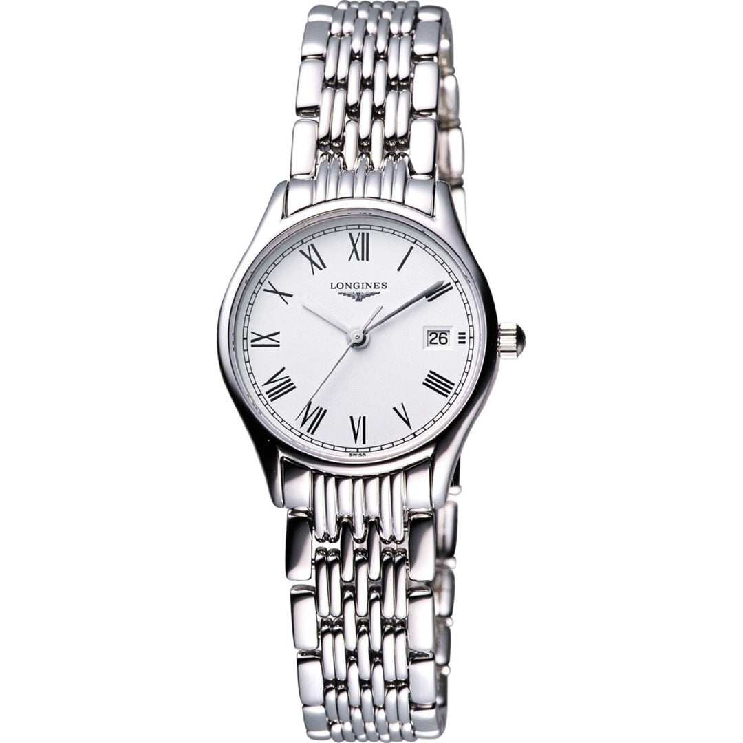 Longines orologio Lyre La Grande Classique bianco quarzo acciaio L4.259.4.11.6 - Gioielleria Capodagli