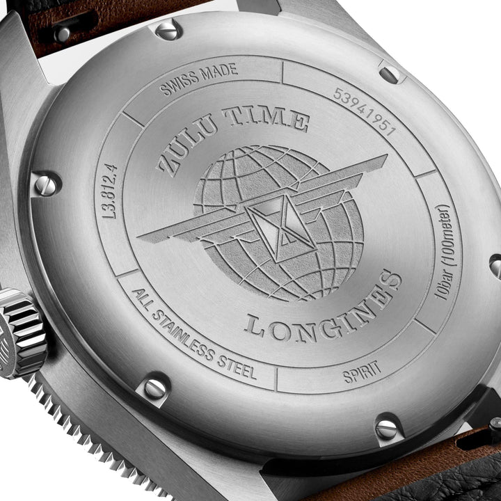 Longines orologio Spirit Zulu Time 42mm nero automatico acciaio L3.812.4.53.2 - Capodagli 1937